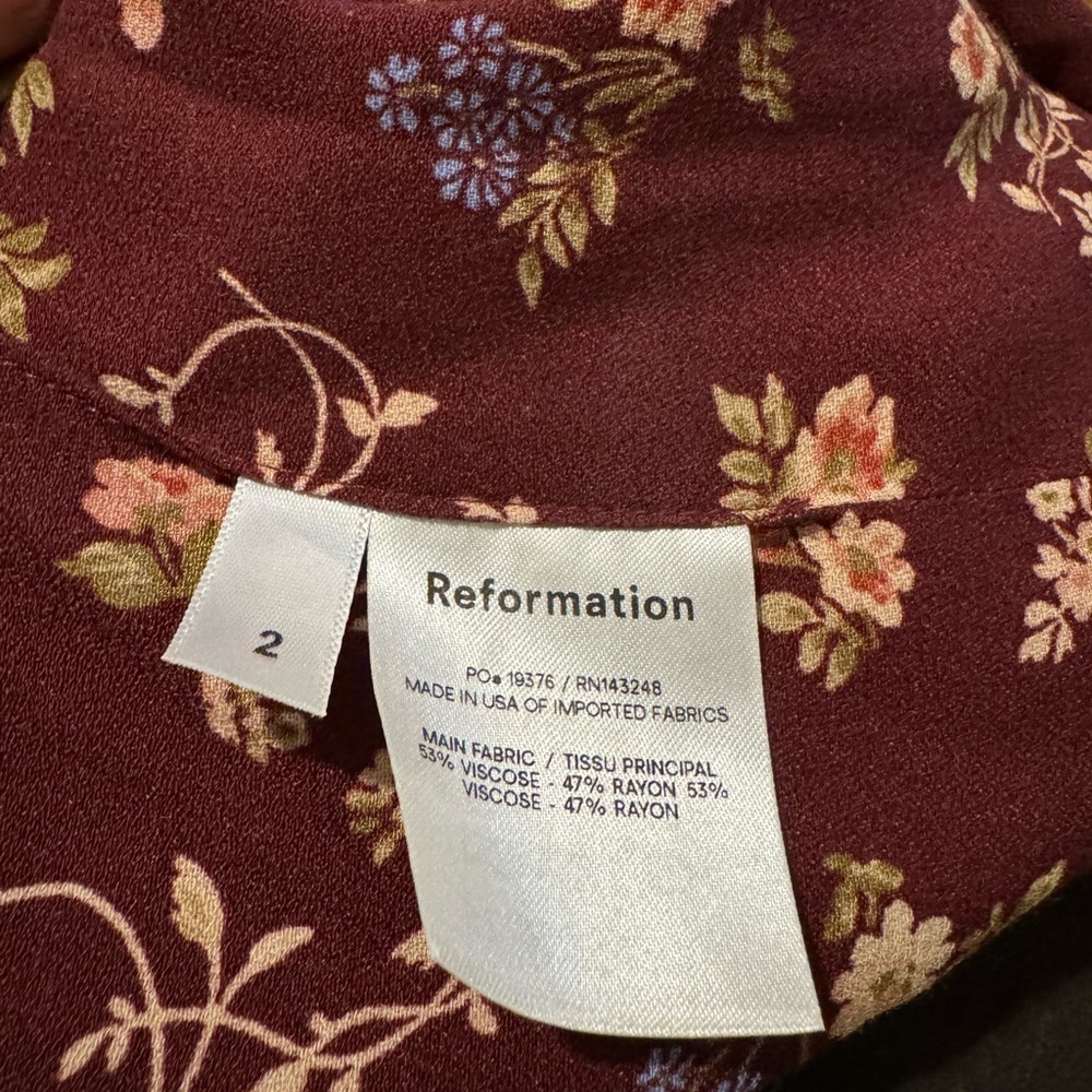 REFORMATION women tank top size 2 floral - Picture 6 of 8